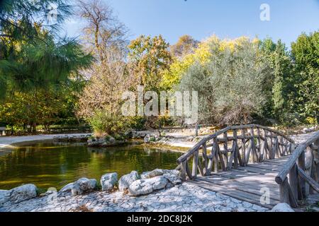 Zentraler See des Nationalgartens von Athen, Griechenland, Europa. Stockfoto