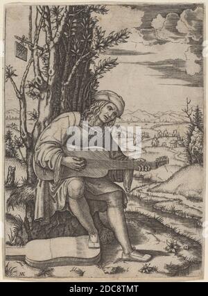 Marcantonio Raimondi, (Künstler), Roman, c. 1480 - c. 1534, Giovanni Filoteo Achillini, Gravur Stockfoto