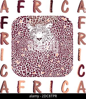 Afrika und abstrakte Textur des Leoparden Stock Vektor