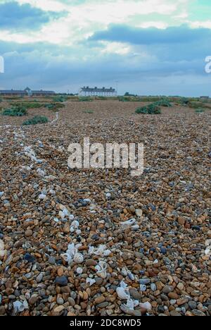 Der isolierte Weiler Shingle Street an der Küste von Suffolk, Großbritannien Stockfoto