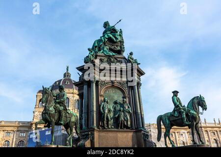 Kaiserin Maria Theresia Denkmal, Maria-Theresien-Platz, Wien, Österreich. Stockfoto