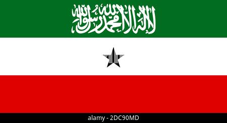 Offizielle große flache Flagge von Somaliland Horizontal Stockfoto