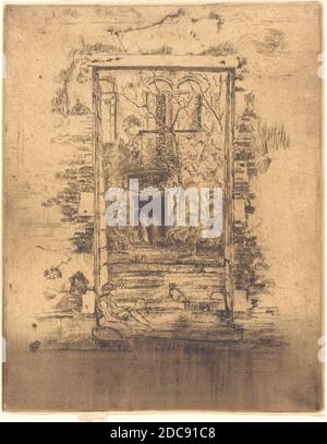 James McNeill Whistler, (Künstler), Amerikaner, 1834 - 1903, Garden, Venice, A Series of Twenty-sixRadierungen, (Serie), 1880, Radierung und Trockenpunkt Stockfoto