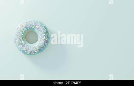 3d-Rendering eines Donuts mit Vereisung Stockfoto