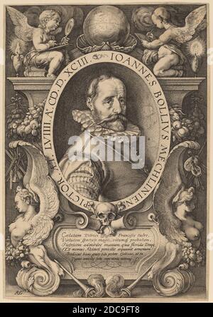 Hendrick Goltzius, (Künstler), Niederländisch, 1558 - 1617, Hans Bol, 1593, Gravur Stockfoto