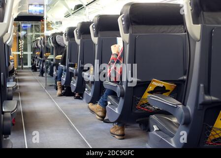 25.01.2019, Berlin, Berlin, Deutschland - großer Wagen der 1. Klasse eines EISES. 00S190125D764CAROEX.JPG [MODEL RELEASE: NO, PROPERTY RELEASE: NO (C) CAR Stockfoto