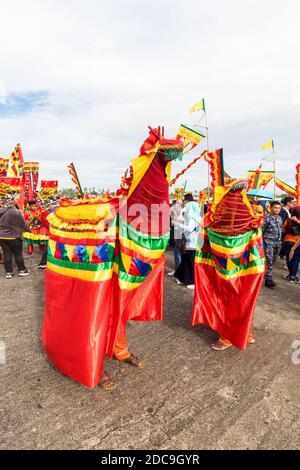 Sagayan-Tänzer während des Shariff Kabunsuan Festivals in Cotabato City, Philippinen Stockfoto