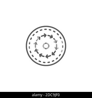 Konsistenzsymbol, Farbe, Linie, Umrissvektorzeichen, lineares Piktogramm isoliert auf Weiß. Symbol, Logo-Illustration. Bearbeitbare Kontur. Perfekte Pixel Stock Vektor