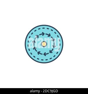 Konsistenzsymbol, Farbe, Linie, Umrissvektorzeichen, lineares Piktogramm isoliert auf Weiß. Symbol, Logo-Illustration. Bearbeitbare Kontur. Perfekte Pixel Stock Vektor