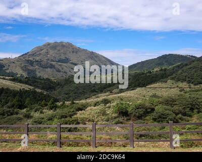 Qingtiangang Grassland im Yangmingshan Nationalpark in Taipei, Taiwan. Stockfoto