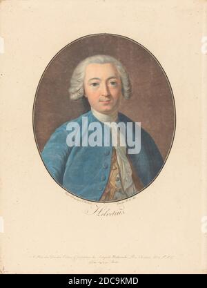 Pierre-Michel Alix, (Künstler), Französisch, 1762 - 1817, Louis Michel Van Loo, (Künstler nach), Französisch, 1707 - 1771, Jean-François Garnerey, (Künstler nach), Französisch, 1755 - 1837, Helvetius, Farbe aquatint Stockfoto