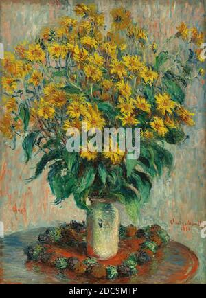 Claude Monet, (Künstler), französisch, 1840 - 1926, Jerusalem Artischocke Flowers, 1880, Öl auf Leinwand, insgesamt: 99.6 x 73 cm (39 3/16 x 28 3/4 Zoll), gerahmt: 121.9 x 95.2 cm (48 x 37 1/2 Zoll Stockfoto