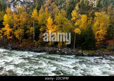 WA17881-00....WASHINGTON - der Wenatchee River im Tumwater Canyon entlang Autobahn 2 Stockfoto