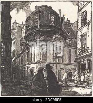 Auguste Lepère, (Künstler), französisch, 1849 - 1918, L'ancienne academie de medecine, La Bievre, Les Gobelins, Saint-Severin, (Serie), veröffentlicht 1901, Holzstich Stockfoto