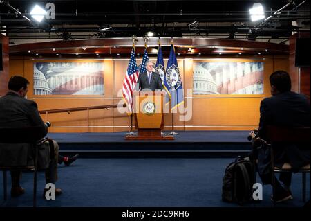 Washington, Usa. November 2020. Kevin McCarthy (R-CA), Vorsitzender der Minderheitenhausgruppe, spricht auf seiner Pressekonferenz. Kredit: SOPA Images Limited/Alamy Live Nachrichten Stockfoto