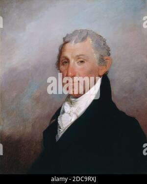 Gilbert Stuart, (Maler), Amerikaner, 1755 - 1828, James Monroe, c. 1817, Öl auf Holz, insgesamt: 64.8 x 55 cm (25 1/2 x 21 5/8 Zoll Stockfoto