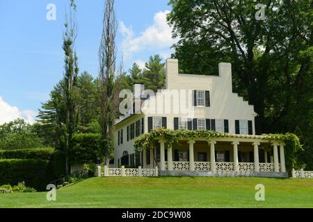 Saint-Gaudens House (Aspet), erbaut 1817, in Saint-Gaudens National Historic Site in Cornish, New Hampshire, USA. Dies ist der einzige NPS-Standort in New H Stockfoto