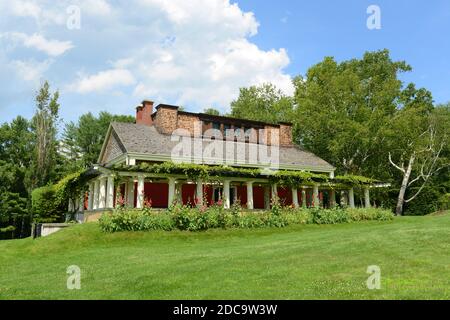 Saint-Gaudens House (Aspet), erbaut 1817, in Saint-Gaudens National Historic Site in Cornish, New Hampshire, USA. Dies ist der einzige NPS-Standort in New H Stockfoto