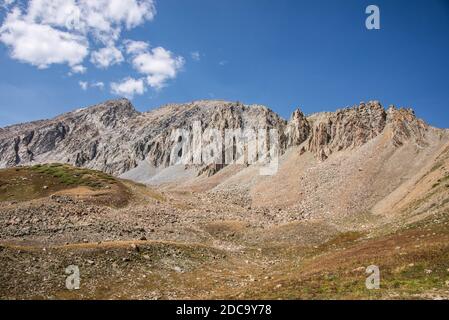 Blick auf die Route zum Trailrider Pass auf der Maroon Bells Loop, Aspen, Colorado, USA Stockfoto