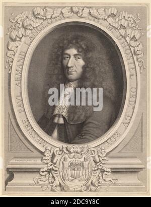 Peter Ludwig van Schuppen, (Künstler), Flämisch, 1627 - 1702, Langlois de Blancfort, 1675, Gravur Stockfoto