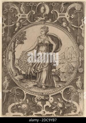Abraham de Bruyn, (Künstler), Flämisch, 1540 - 1587, Juno, das Urteil von Paris, (Serie), Gravur, Anonymous Geschenk in Erinnerung an Charles B. Hoyt Stockfoto