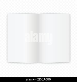 Öffnen Sie ein Magazin oder buchen Sie weiße leere Seiten. Stock Vektor