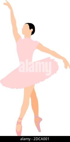 Ballerina-Vektor auf weißem Hintergrund Stock Vektor