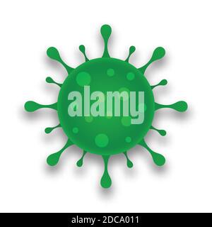 Coronavirus 2019 ncov-Symbol, menschliches Virus auf weißem Hintergrund isoliert Stock Vektor