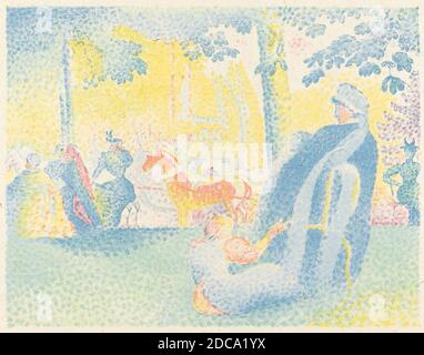 Henri Edmond Cross, (Künstler), Französisch, 1856 - 1910, Les Champs-Elysées, 1898, Farblithographie, Bild: 20.3 x 26.2 cm (8 x 10 5/16 Zoll), Blatt: 25.9 x 31.4 cm (10 3/16 x 12 3/8 Zoll Stockfoto