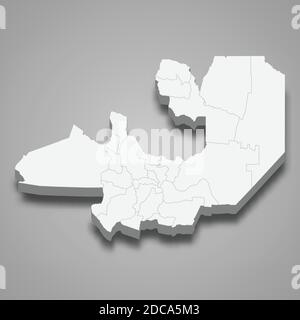 3d isometrische Karte von Salta ist eine Provinz von Argentinien, Vektor-Illustration Stock Vektor