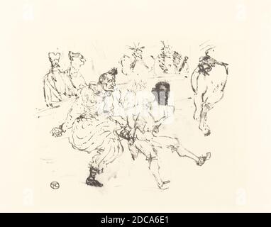 Französisch 19. Jahrhundert, (Künstler), Henri de Toulouse-Lautrec, (Künstler nach), Französisch, 1864 - 1901, Footit und Chocolat (Footit et Chocolat), Lithographie in schwarz Stockfoto