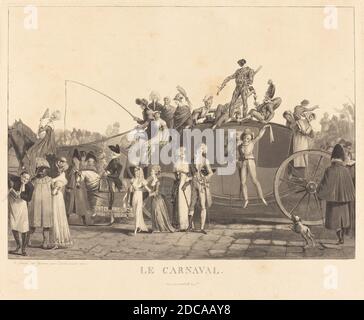 Philibert-Louis Debucourt, (Künstler), Französisch, 1755 - 1832, Le Carnaval, 1810, Aquatinta, Radierung und Roulette Arbeit Stockfoto