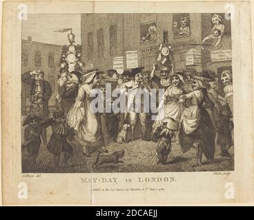 William Blake, (Künstler), Brite, 1757 - 1827, Samuel Collings, (Künstler danach), Brite, aktiv 1784/1789, May-Day in London, Wit's Magazine, (Serie), 1784, Gravur Stockfoto