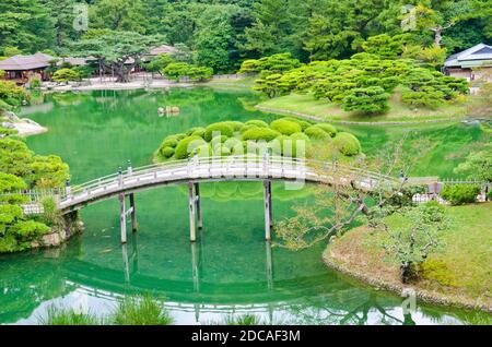 Ritsurin Garten in Takamatsu, Shikoku, Japan Stockfoto