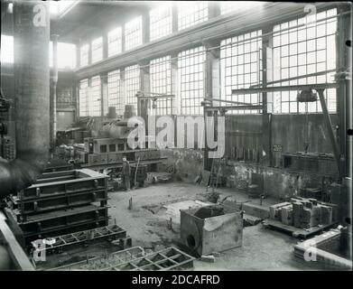 1930 - 40. Fiat - Ansaldo große Motoren Fabrik. Turin, Italien Stockfoto