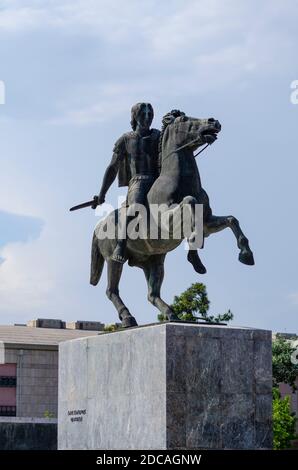 Statue von Alexander dem großen in Thessaloniki Griechenland Stockfoto