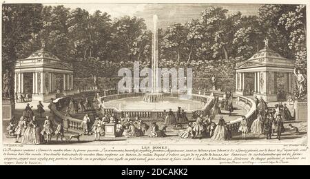 Jean-Baptiste Rigaud, (Künstler), französisch, aktiv 1752/1761, Les Domes, Ansichten der Gartenhaine von Versailles: pl.9, (Serie), Radierung und Gravur Stockfoto