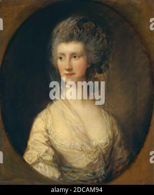 Thomas Gainsborough, (Künstler), britisch, 1727 - 1788, Mrs. John Taylor, c. 1778, Öl auf Leinwand, insgesamt (oval): 76 x 64 cm (29 15/16 x 25 3/16 Zoll Stockfoto