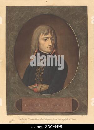 Pierre-Michel Alix, (Künstler), französisch, 1762 - 1817, Andrea Appiani, (Künstler nach), italienisch, 1754 - 1817, Napoleon als General der italienischen Armee, 1798, Farbe aquatinta Stockfoto