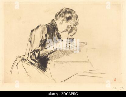 Auguste Lepère, (Künstler), Französisch, 1849 - 1918, Bilder (Les images), 1889, Trockenpunkt Stockfoto