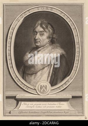 Gerard Edelinck, (Künstler), Flämisch, 1640 - 1707, Joseph Vivien, (Künstler nach), Französisch, 1657 - 1734, Nicolas de Blampignon, 1702, Gravur Stockfoto