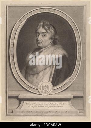 Gerard Edelinck, (Künstler), Flämisch, 1640 - 1707, Joseph Vivien, (Künstler nach), Französisch, 1657 - 1734, Nicolas de Blampignon, 1702, Gravur Stockfoto