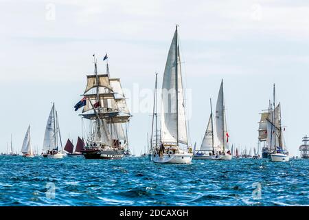 Tall Ships; Regatta; Falmouth 2014; Cornwall; Großbritannien Stockfoto