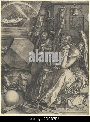 Albrecht Dürer, (Künstler), deutsch, 1471 - 1528, Melencolia I, 1514, Gravur Stockfoto