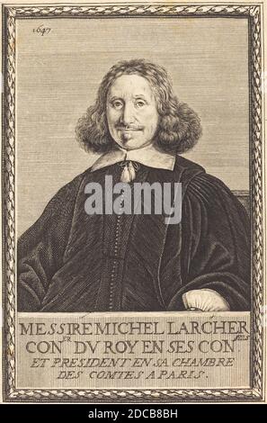 Abraham Bosse, (Künstler), französisch, 1602 - 1676, Michel Larcher, 1647, Gravur Stockfoto