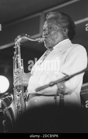 Illinois Jacquet, North Sea Jazz Festival, Den Haag, Niederlande, 1993. Stockfoto