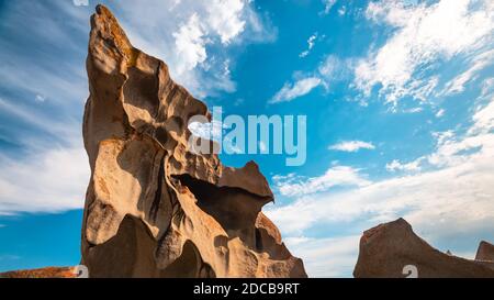 Berühmte Remarkable Rocks auf Kangaroo Island, Südaustralien Stockfoto