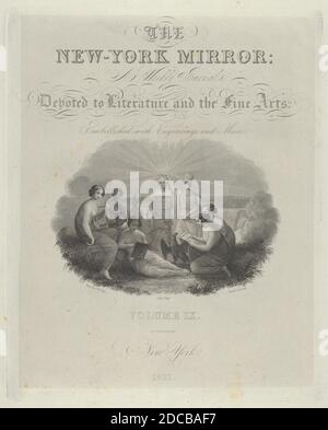 Titelseite: The New York Mirror, A Weekly Journal, Devoted to Literature and the Fine Arts. Mit Gravuren und Musik verziert, Band IX, 1831. Stockfoto