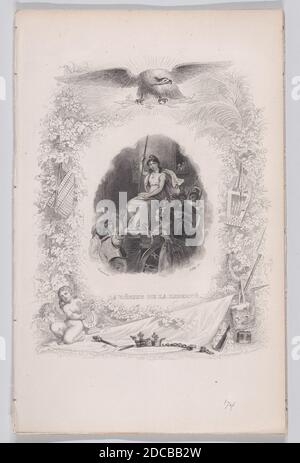 Die Göttin Freiheit, aus den Liedern von B &#xe9;Ranger, 1829. Stockfoto