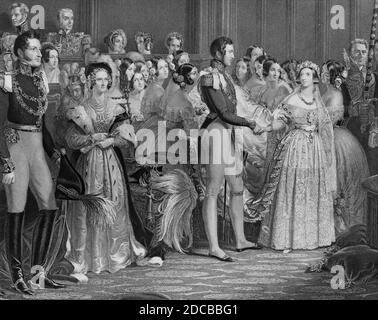 Hochzeit von Königin Victoria, 10. Februar 1840, 1844. Stockfoto